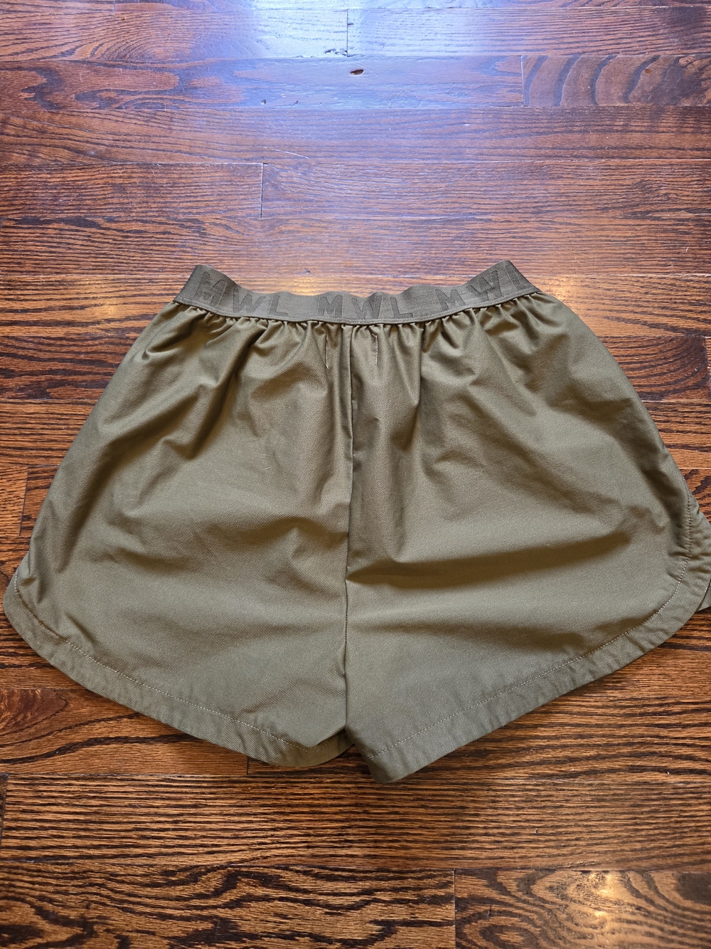 Madewell Olive Green Athletic Shorts with Elastic Waist